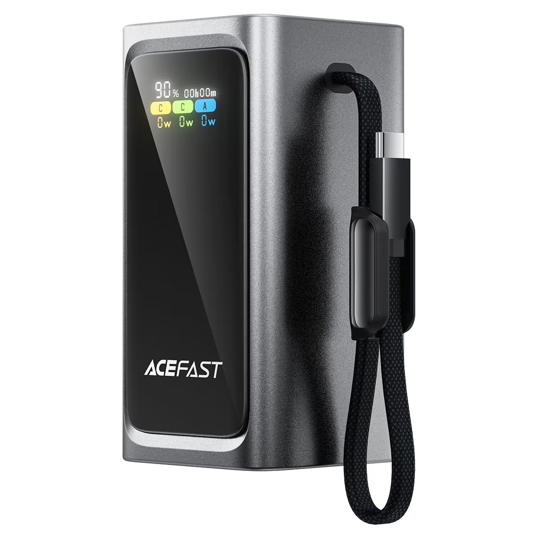 מטען נייד Acefast M33 20,000mAh 100W | כבל מובנה וצג TFT