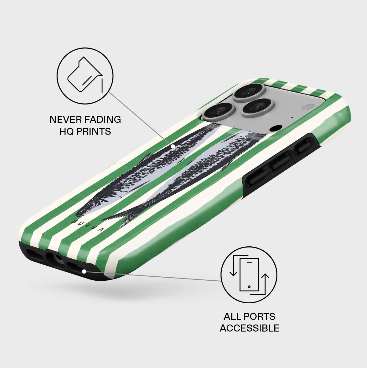 BURGA TOUGH | SARDINHAS - כיסוי אופנתי לאייפון 17 פרו