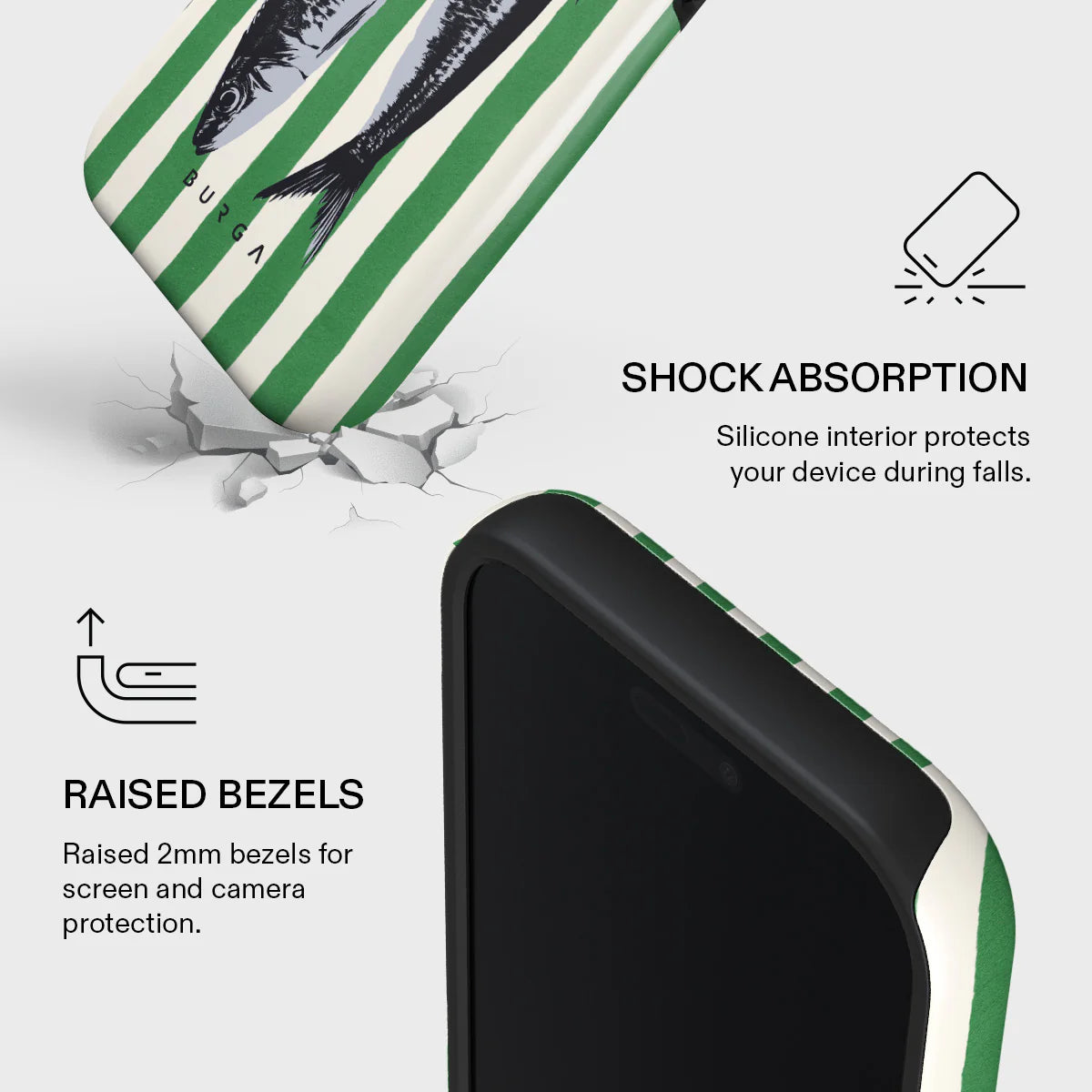 BURGA TOUGH | SARDINHAS - כיסוי אופנתי לאייפון 17 פרו