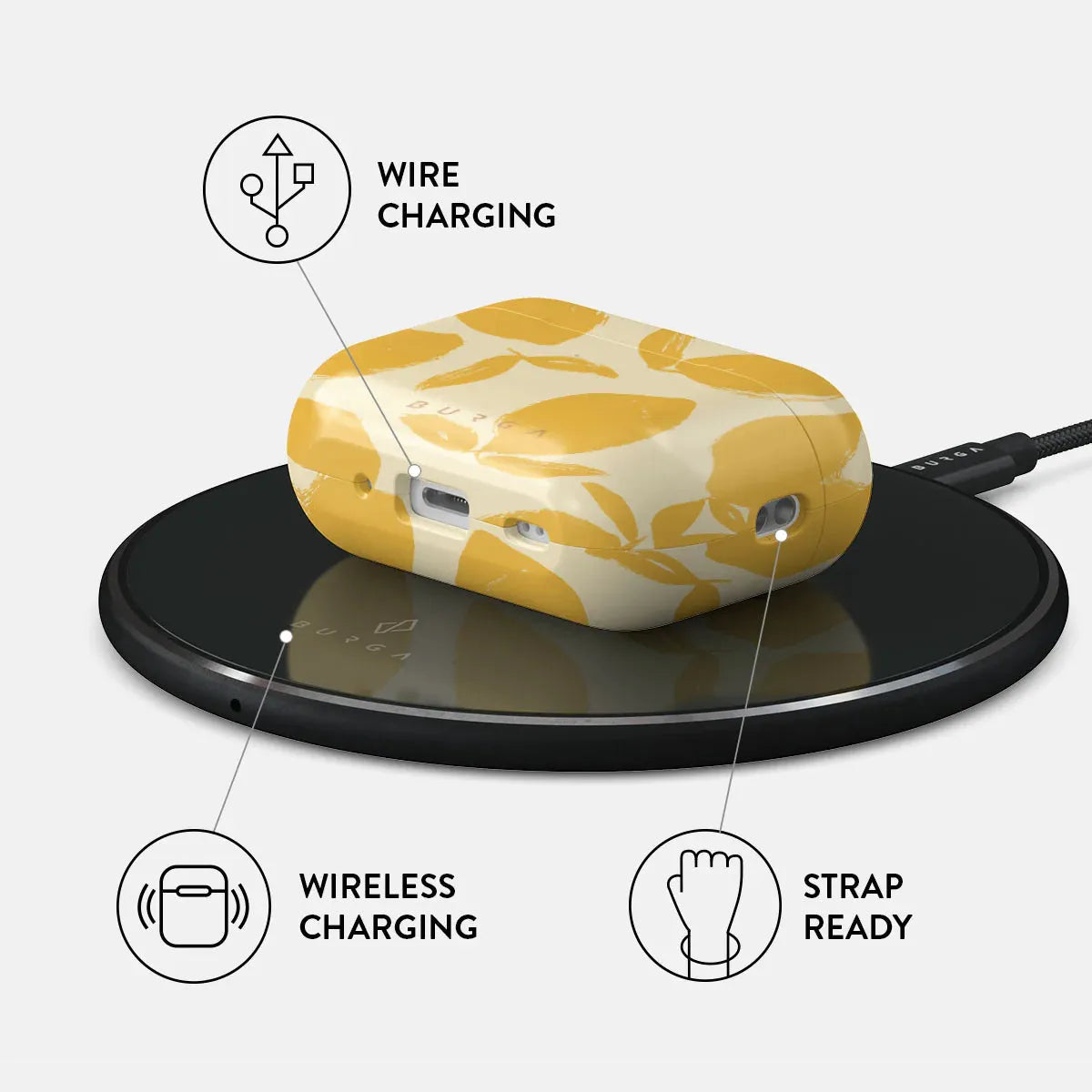BURGA AIRPODS PRO 2 | LEMON TART - כיסוי אופנתי לאוזניות