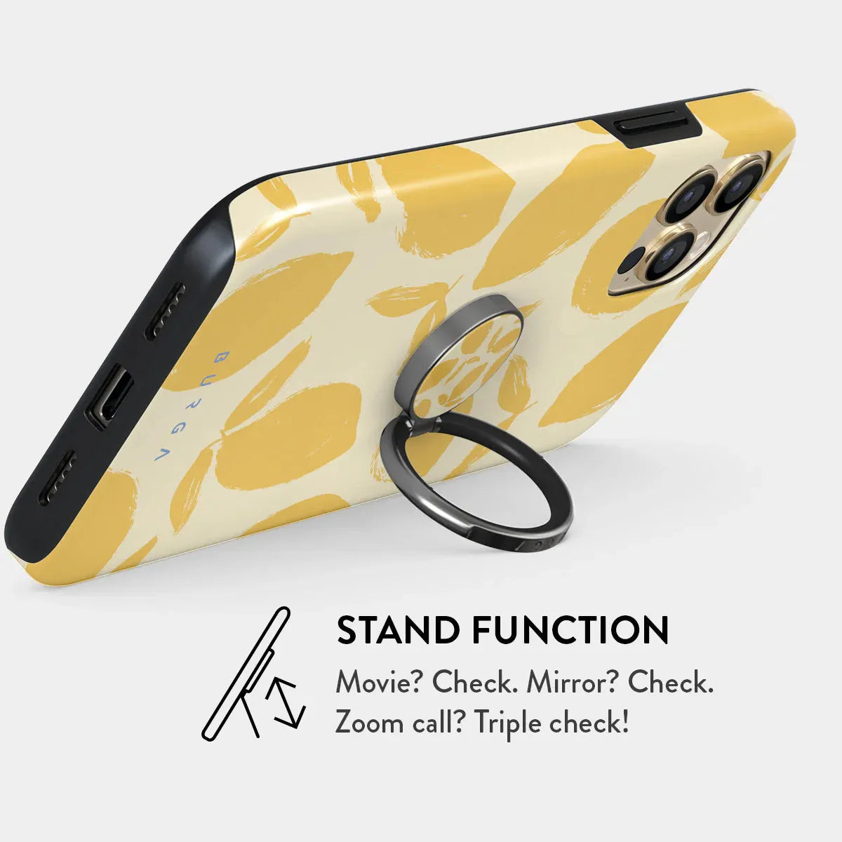 BURGA RING HOLDER | Lemon Tart - תופסן לאצבע מתכוונן אופנתי
