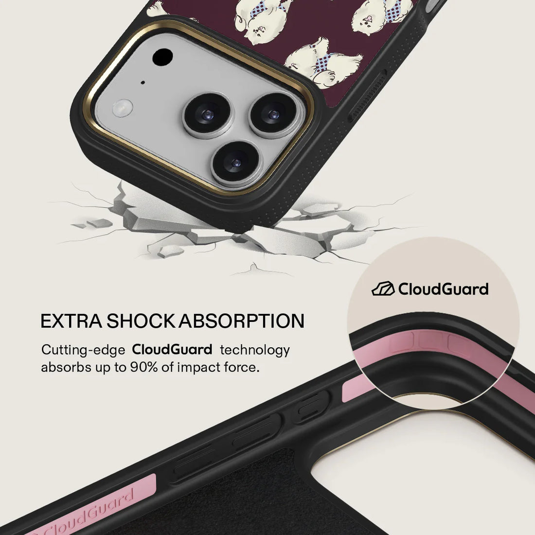 BURGA ELITE DARK | SNOOZE - כיסוי אופנתי לאייפון 17 פרו