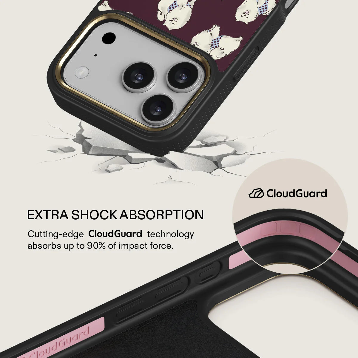 BURGA ELITE DARK | SNOOZE - כיסוי אופנתי לאייפון 17 פרו