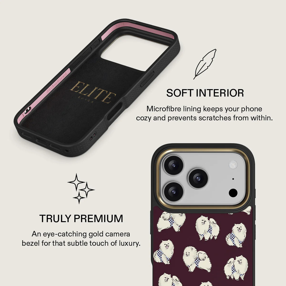 BURGA ELITE DARK | SNOOZE - כיסוי אופנתי לאייפון 17 פרו