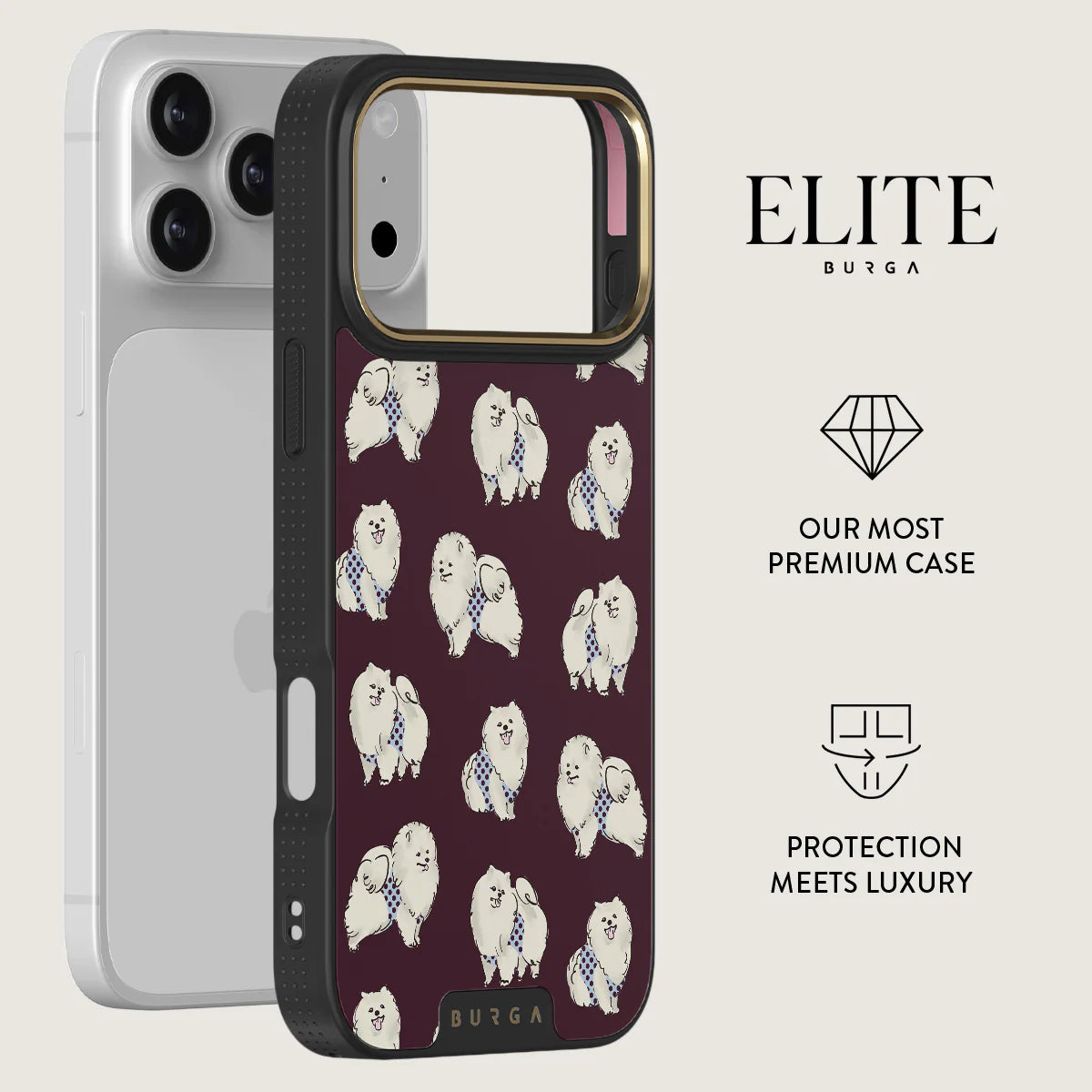 BURGA ELITE DARK | SNOOZE - כיסוי אופנתי לאייפון 17 פרו מקס