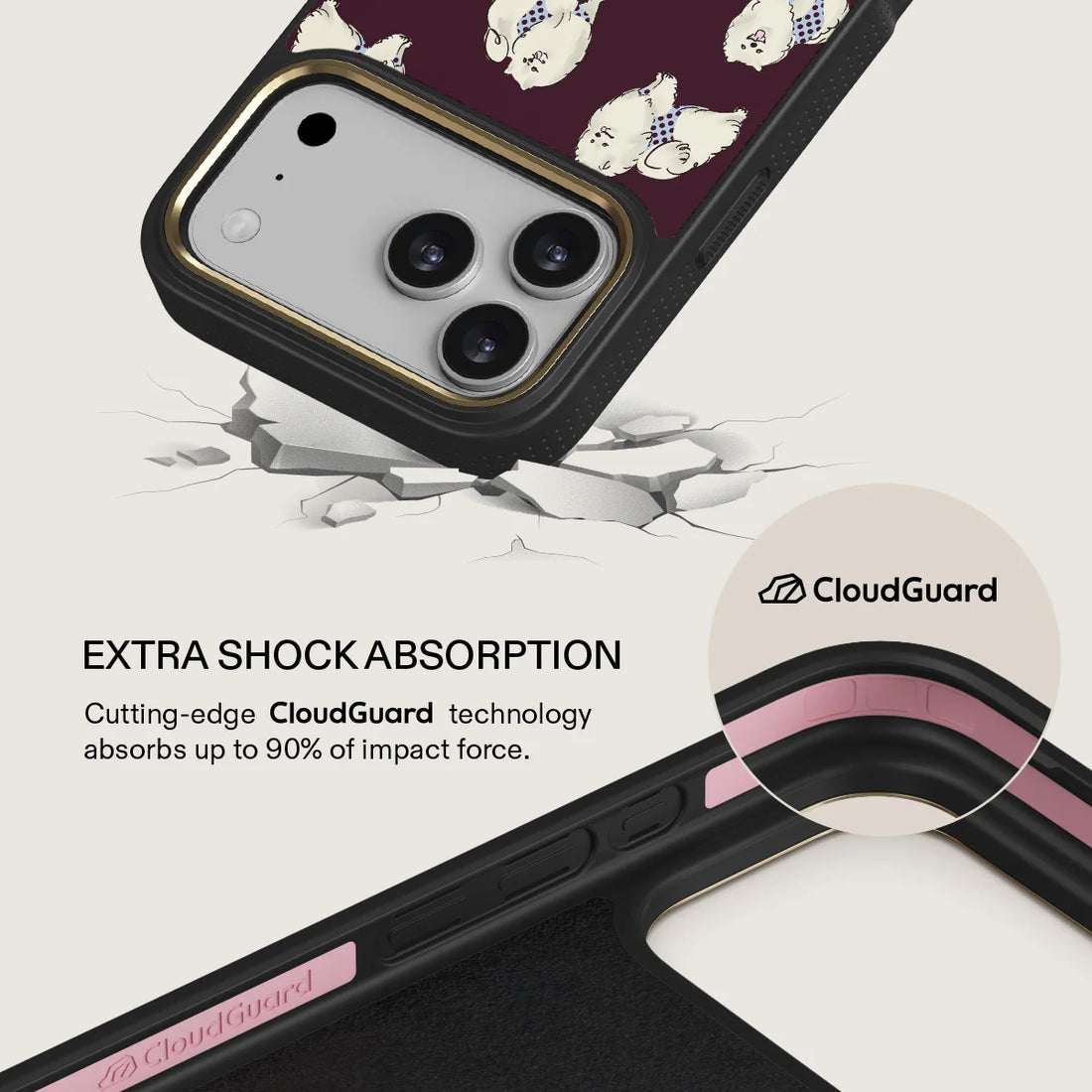 BURGA ELITE DARK | SNOOZE - כיסוי אופנתי לאייפון 17 פרו מקס