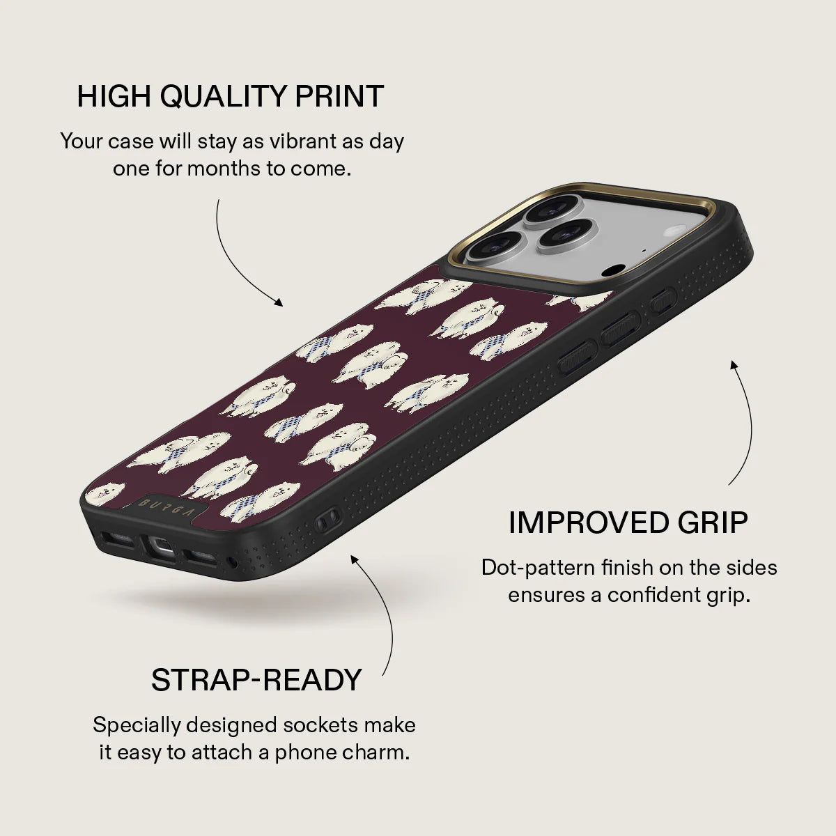 BURGA ELITE DARK | SNOOZE - כיסוי אופנתי לאייפון 17 פרו מקס