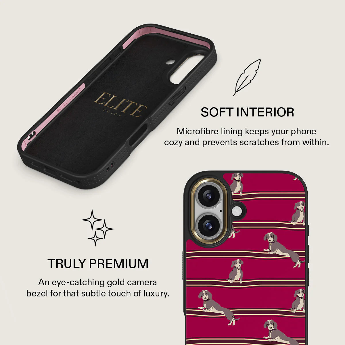 BURGA ELITE DARK | ON HOLD - כיסוי אופנתי לאייפון 17