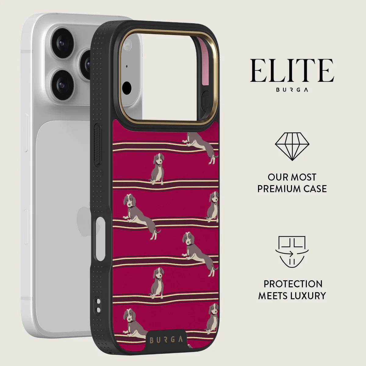 BURGA ELITE DARK | ON HOLD - כיסוי אופנתי לאייפון 17 פרו