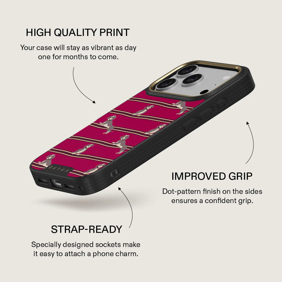 BURGA ELITE DARK | ON HOLD - כיסוי אופנתי לאייפון 17 פרו