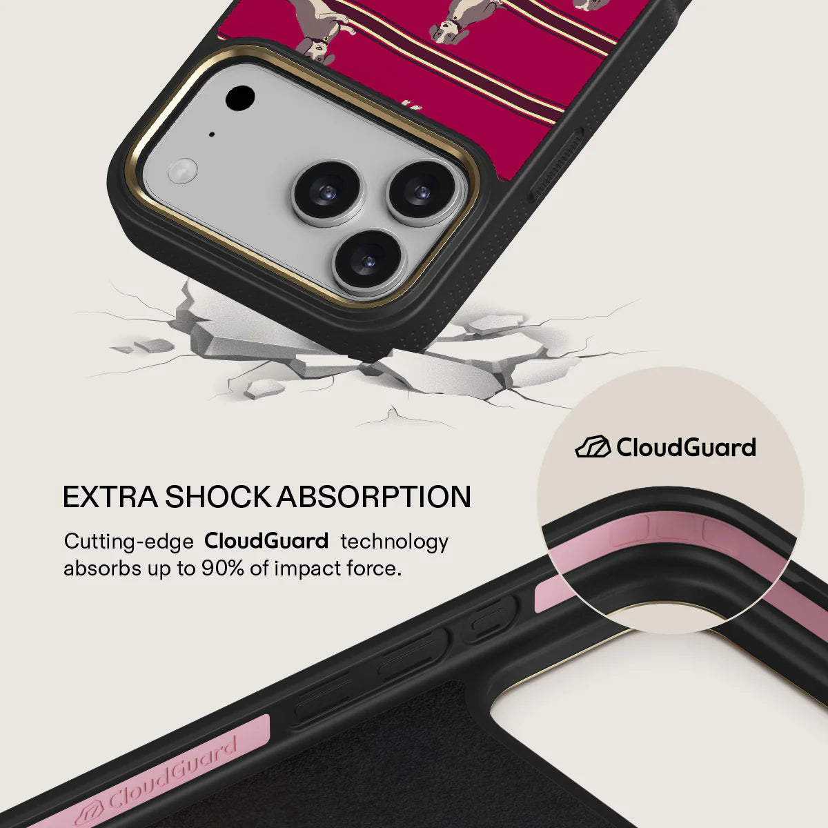 BURGA ELITE DARK | ON HOLD - כיסוי אופנתי לאייפון 17 פרו מקס