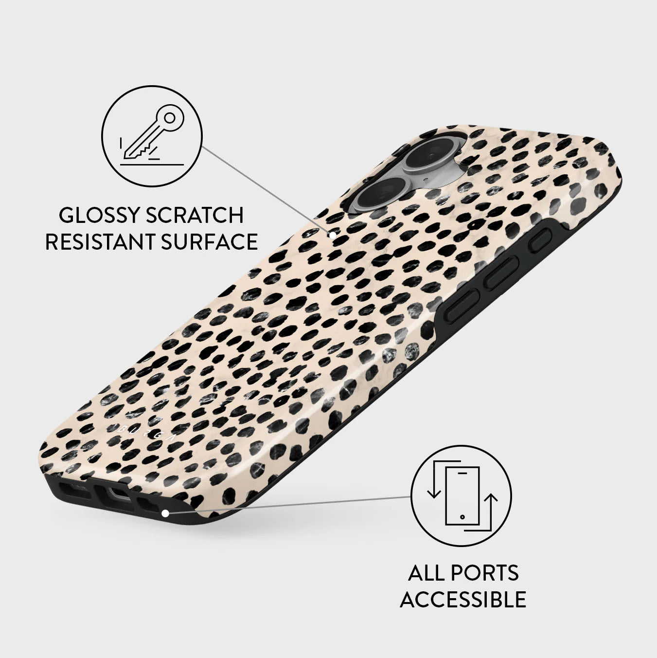 BURGA TOUGH | Almond Latte - כיסוי אופנתי לאייפון 16