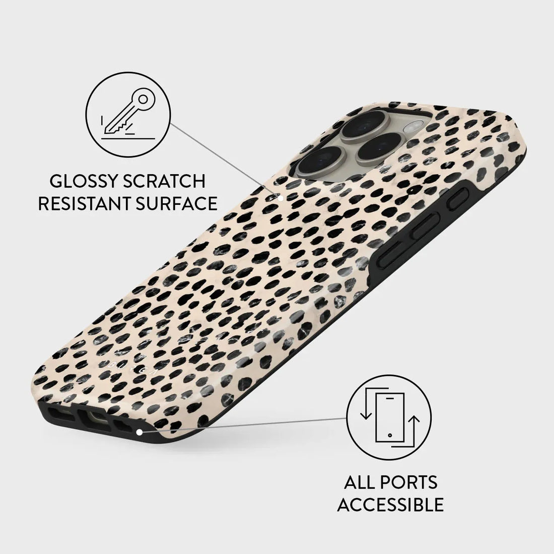 BURGA TOUGH | Almond Latte - כיסוי אופנתי לאייפון 16 פרו מקס