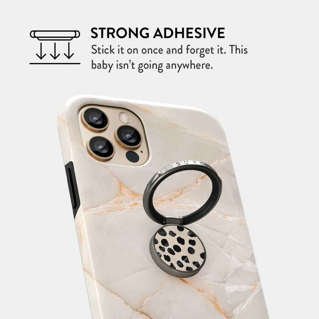 BURGA RING HOLDER | Almond Latte - תופסן לאצבע מתכוונן אופנתי