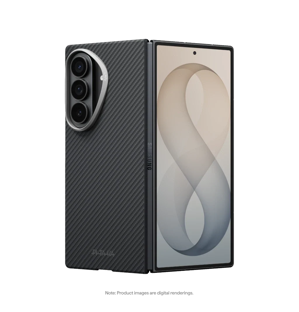 Galaxy Z Fold 8 Ultra | Black / Grey מגן הקרבון הדק והקל בעולם | PITAKA - פיטאקה