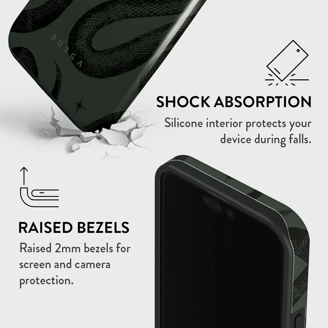 BURGA TOUGH | POISON  - כיסוי אופנתי לאייפון 15 פרו