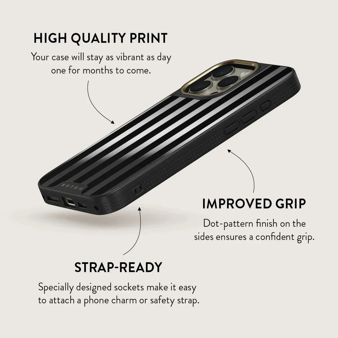 BURGA MIRROR | PROPHECY - כיסוי מראה אופנתי לאייפון 16 פרו מקס תומך Magsafe