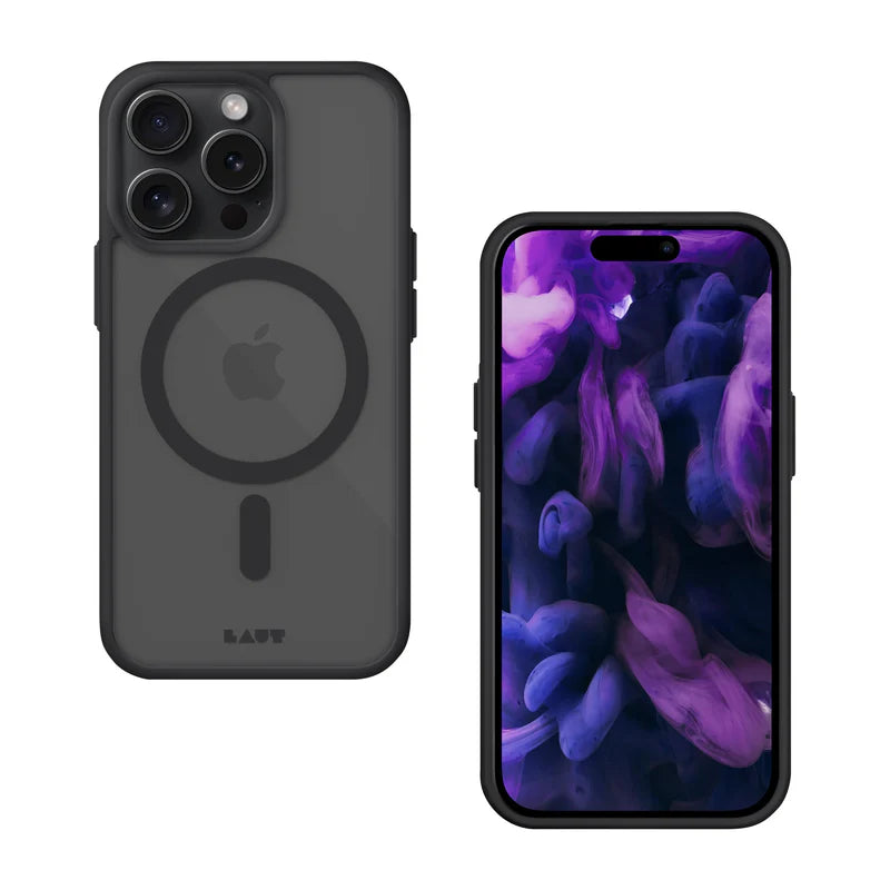 כיסוי מבית LAUT | אייפון 15 פרו | GREY | HUEX PROTECT