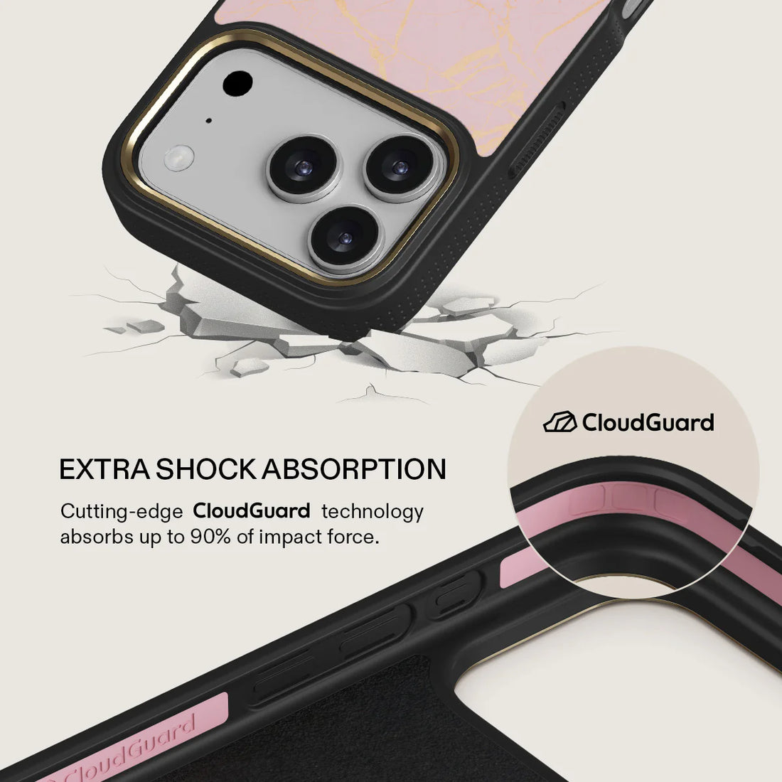 BURGA ELITE DARK | PEACHY GOLD - כיסוי אופנתי לאייפון 17 פרו