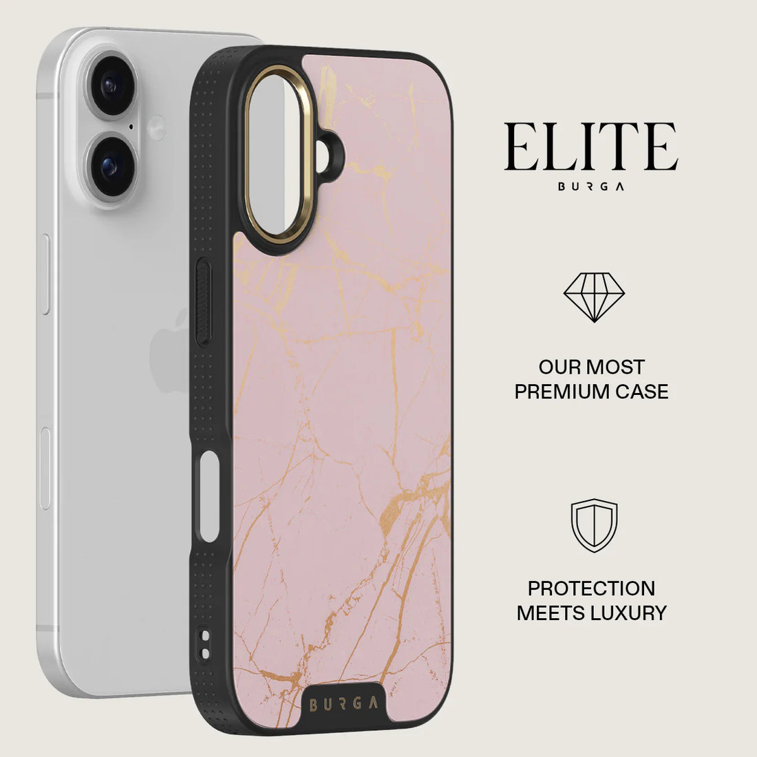 BURGA ELITE DARK | PEACHY GOLD - כיסוי אופנתי לאייפון 17