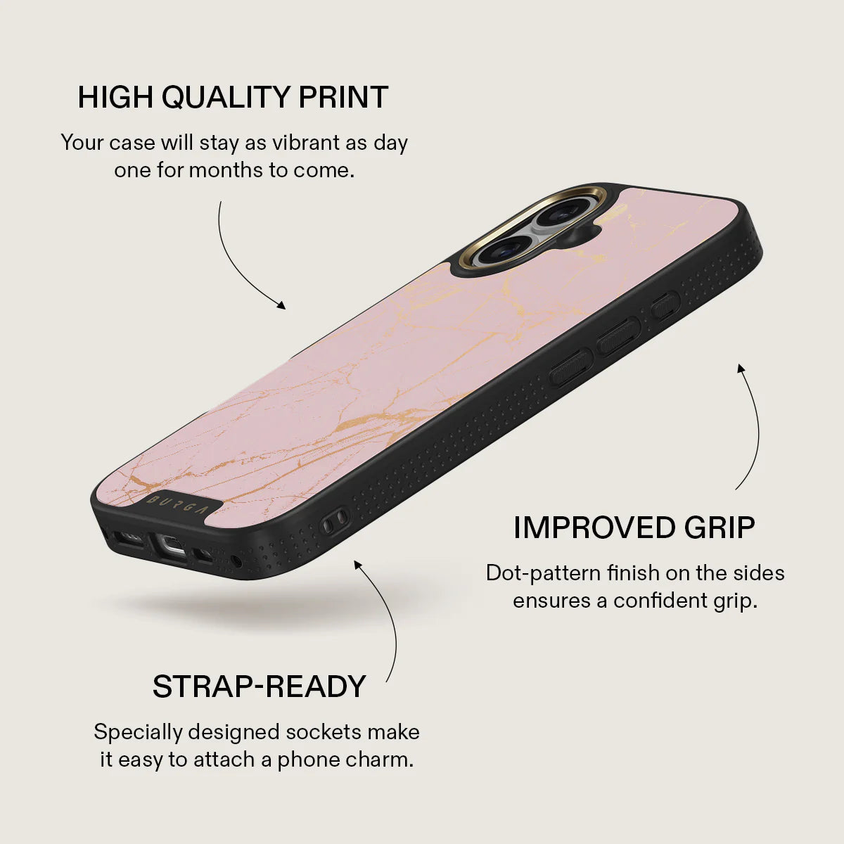 BURGA ELITE DARK | PEACHY GOLD - כיסוי אופנתי לאייפון 17