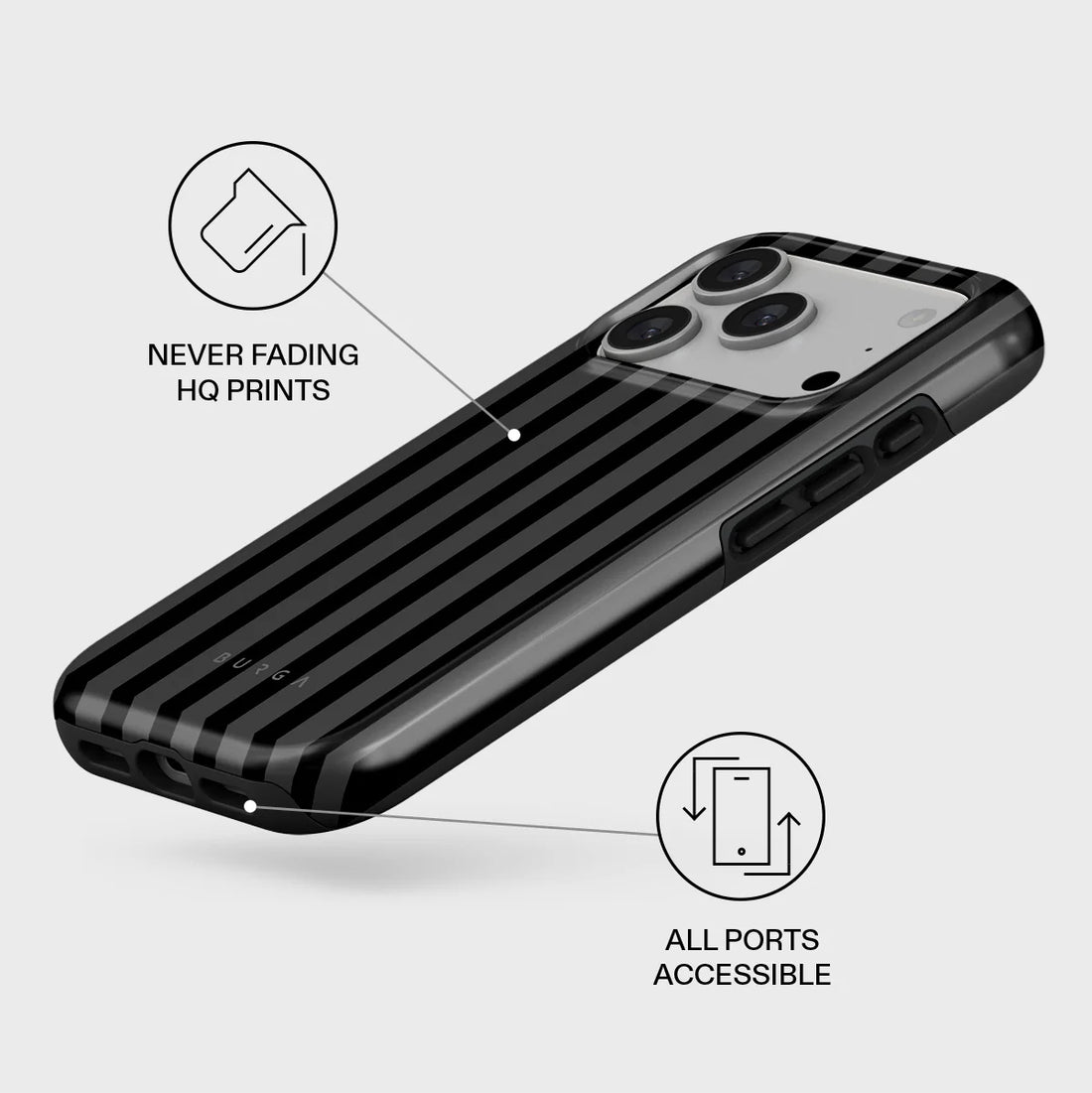 BURGA TOUGH | NIGHTFALL - כיסוי אופנתי לאייפון 17 פרו מקס