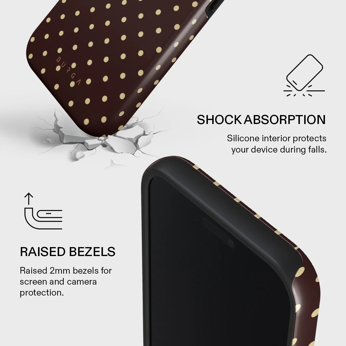 BURGA TOUGH | SORRY BUSY - כיסוי אופנתי לאייפון 17 פרו מקס