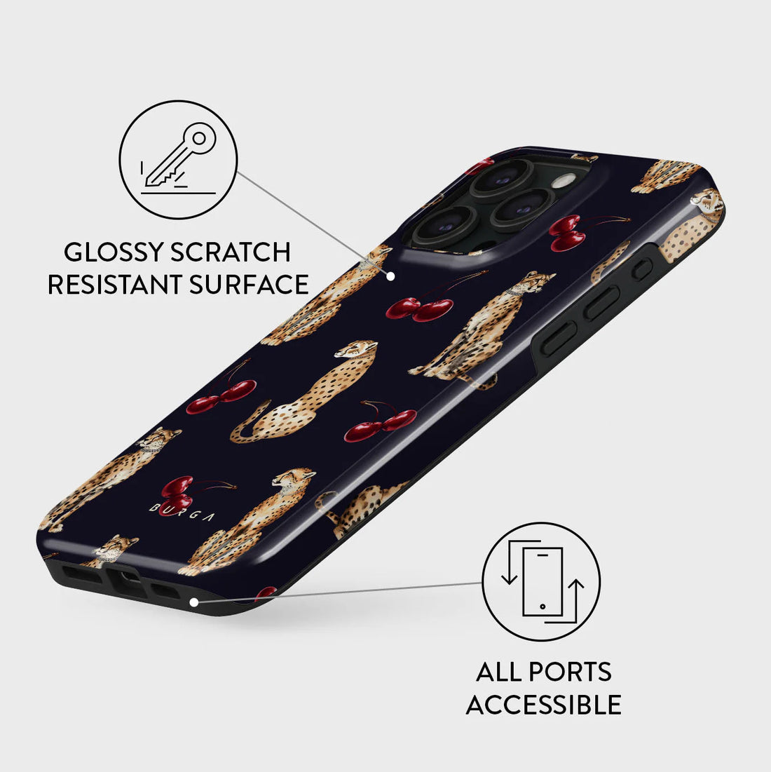 BURGA TOUGH | Cougar- כיסוי אופנתי לאייפון 16 פרו מקס