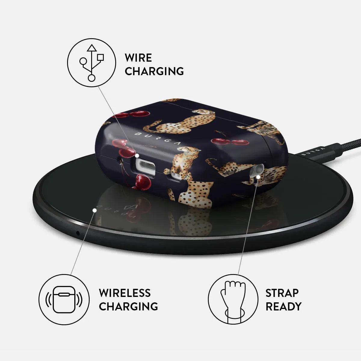 BURGA AIRPODS PRO 2 | COUGAR - כיסוי אופנתי לאוזניות