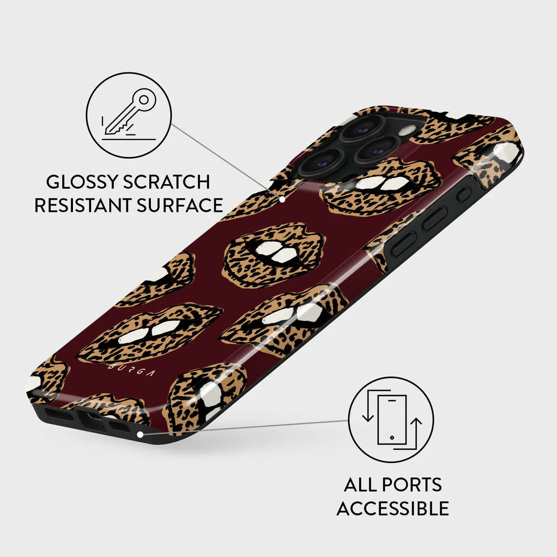 BURGA TOUGH | WILD CARD  - כיסוי אופנתי לאייפון 15 פרו מקס