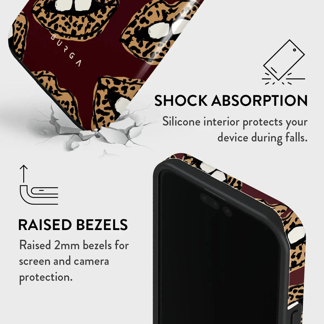 BURGA TOUGH | WILD CARD  - כיסוי אופנתי לאייפון 15 פרו מקס