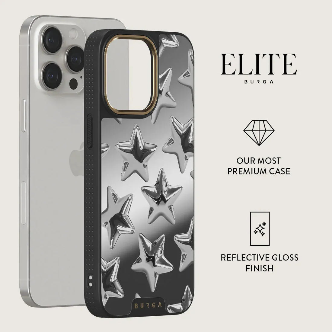 BURGA MIRROR | Hotshot - כיסוי מראה אופנתי לאייפון 16 פרו תומך Magsafe