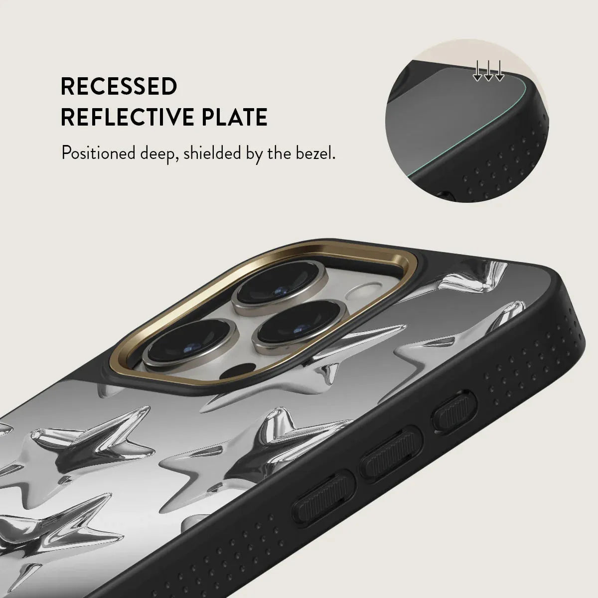 BURGA MIRROR | HOTSHOT - כיסוי מראה אופנתי לאייפון 15 פרו מקס תומך Magsafe