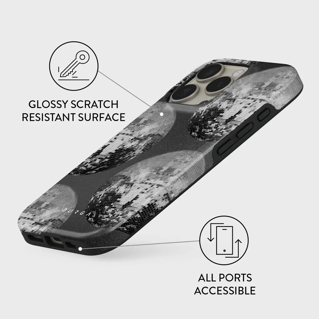 BURGA TOUGH | After Hours - כיסוי אופנתי לאייפון 16 פרו