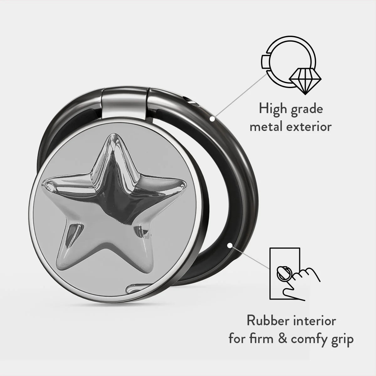 BURGA RING HOLDER | HotShot - תופסן לאצבע מתכוונן אופנתי