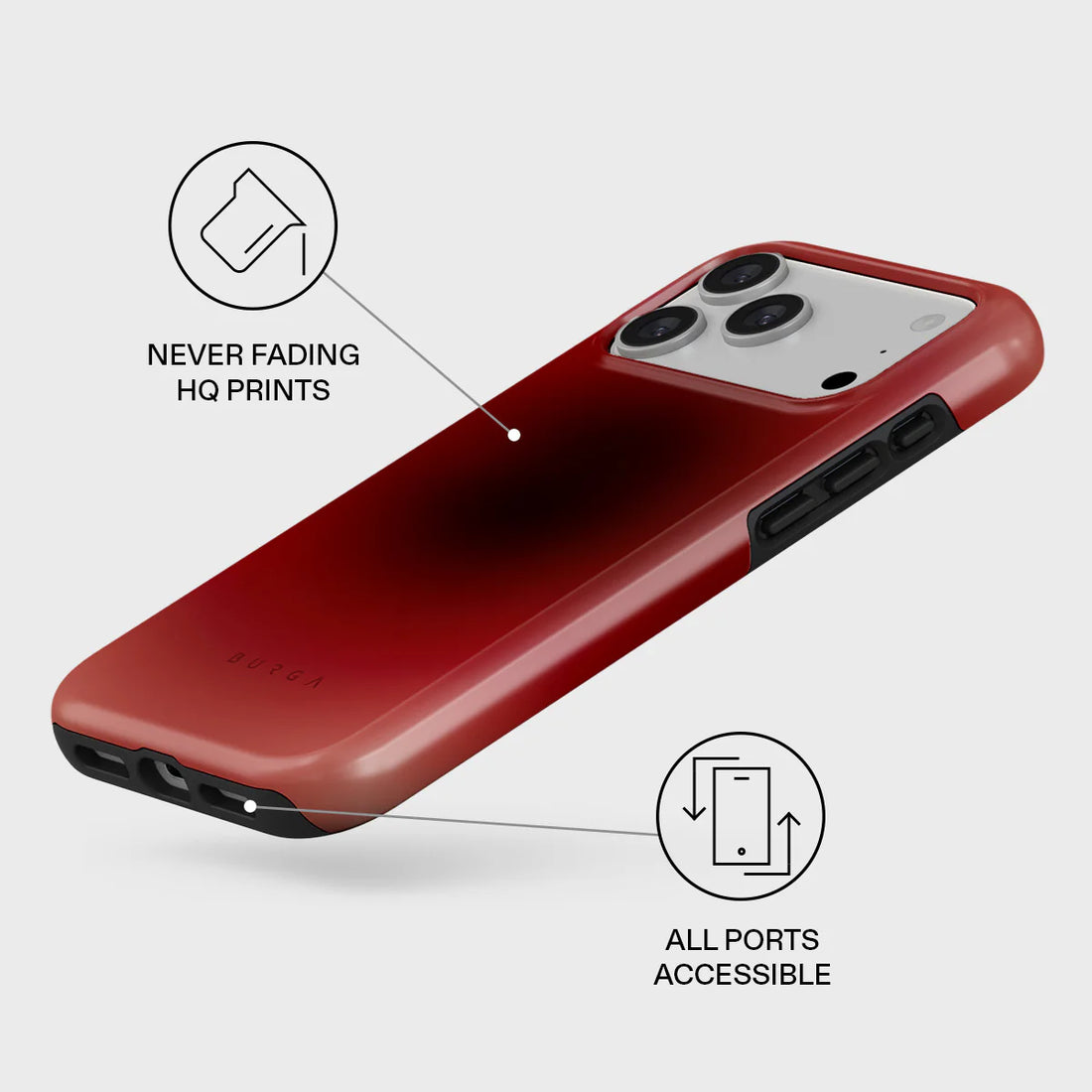 BURGA TOUGH | NO TALKING - כיסוי אופנתי לאייפון 17 פרו מקס