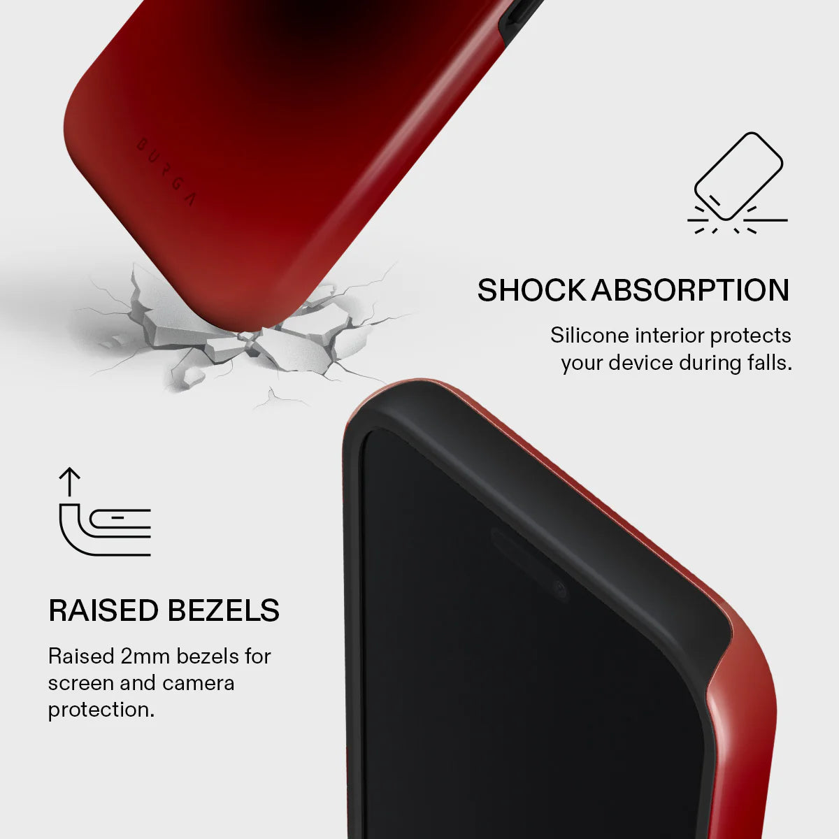 BURGA TOUGH | NO TALKING - כיסוי אופנתי לאייפון 17 פרו מקס