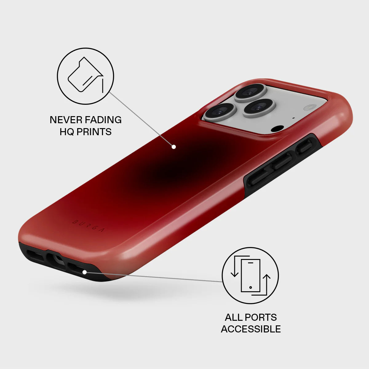 BURGA TOUGH | NO TALKING - כיסוי אופנתי לאייפון 17 פרו