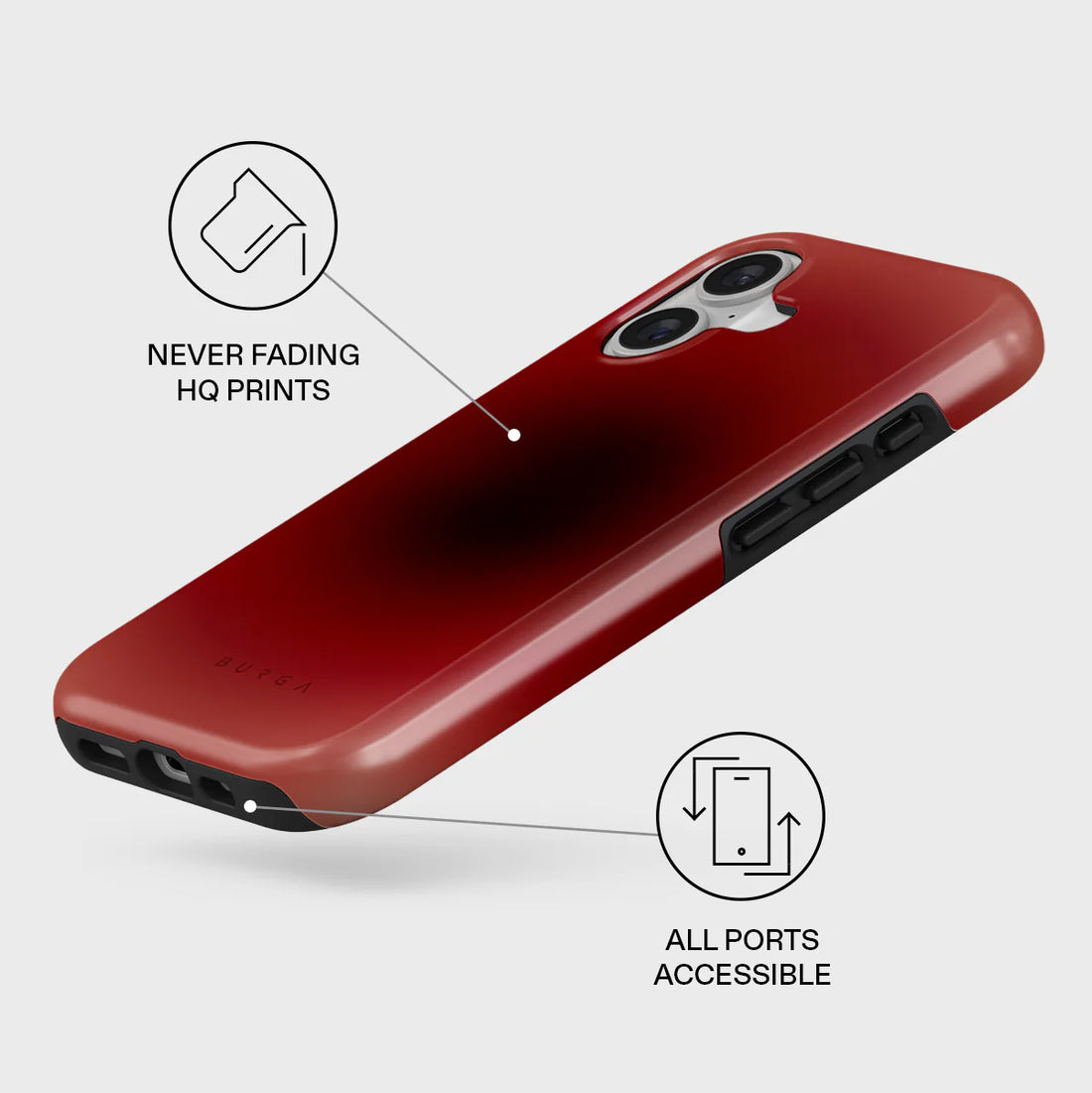 BURGA TOUGH | NO TALKING - כיסוי אופנתי לאייפון 17