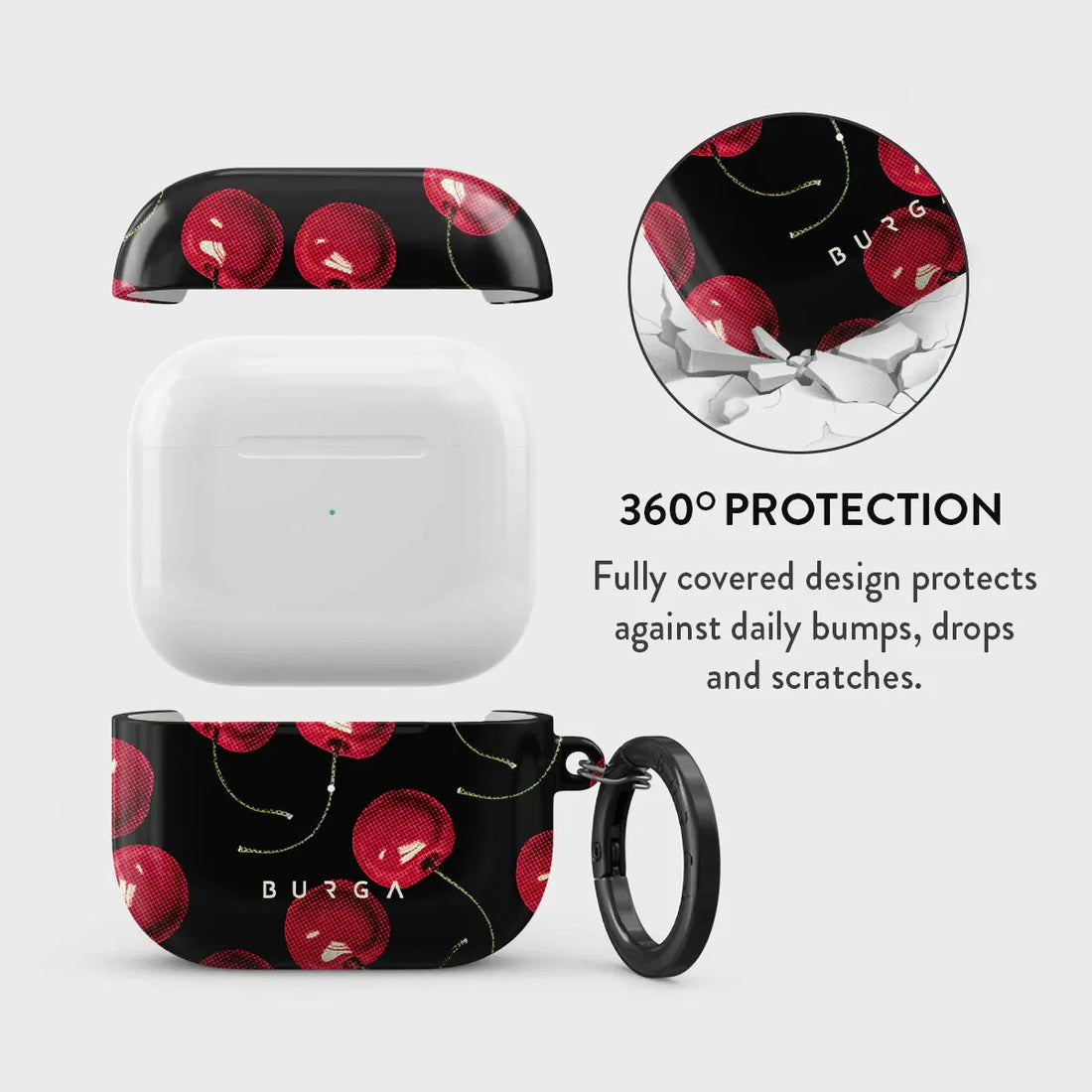 BURGA AIRPODS 4 | CHERRYBOMB - כיסוי אופנתי לאוזניות