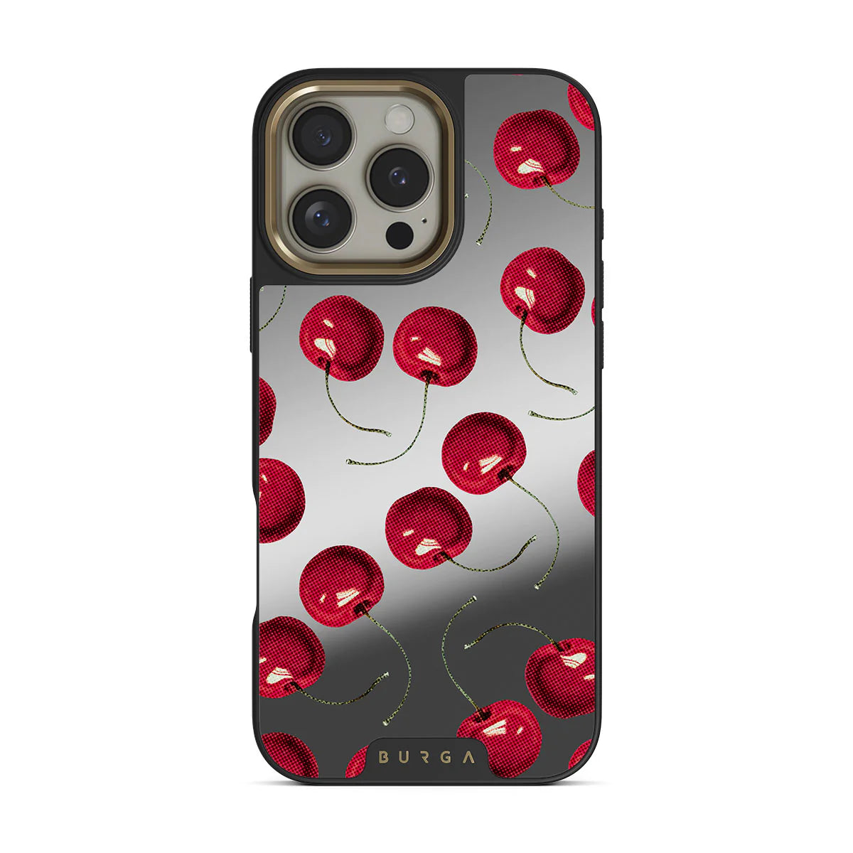 BURGA MIRROR | CHERRYBOMB - כיסוי מראה אופנתי לאייפון 16 פרו מקס תומך Magsafe