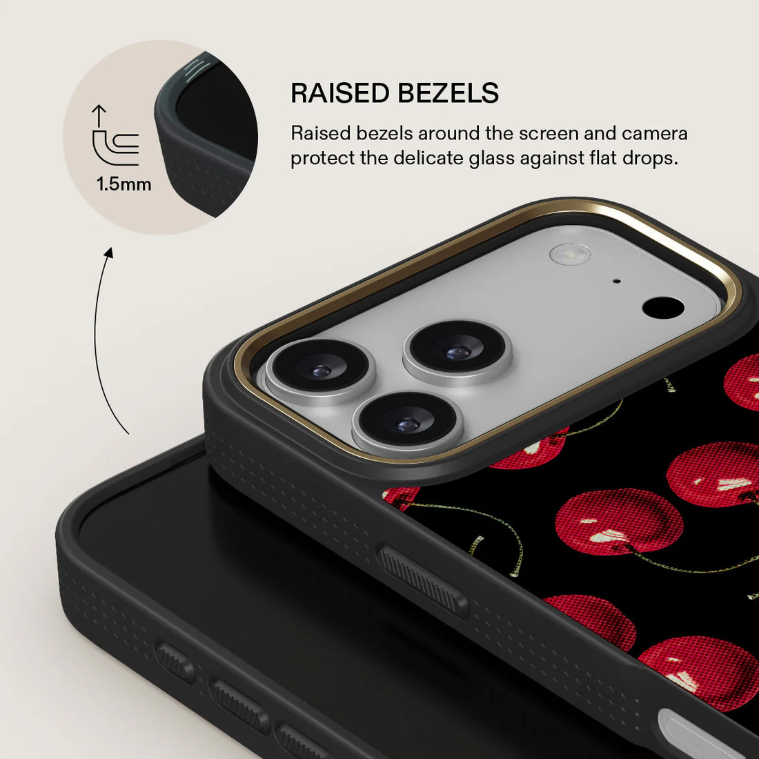 BURGA ELITE DARK | CHERRYBOMB - כיסוי אופנתי לאייפון 17 פרו מקס