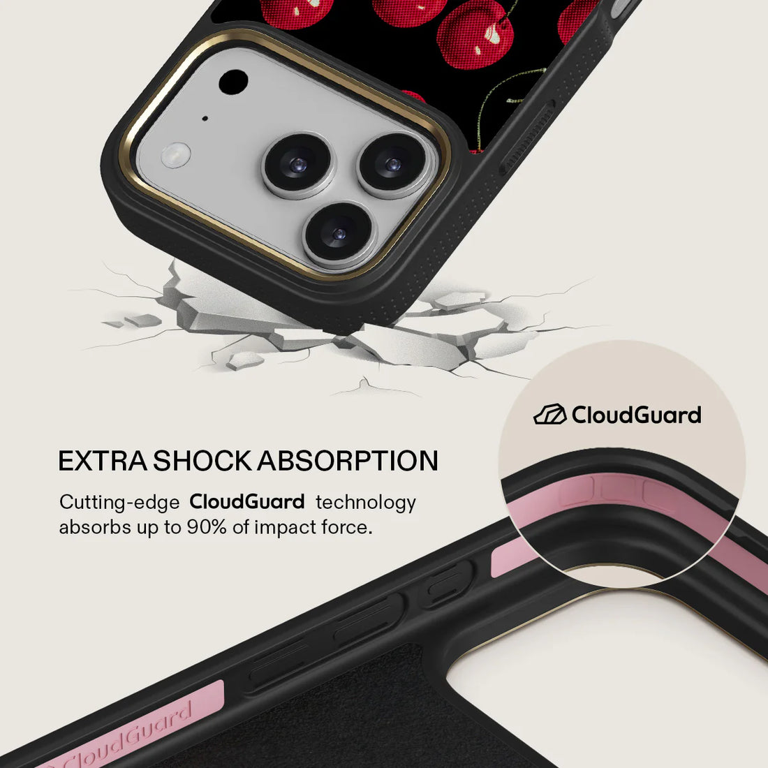 BURGA ELITE DARK | CHERRYBOMB - כיסוי אופנתי לאייפון 17 פרו