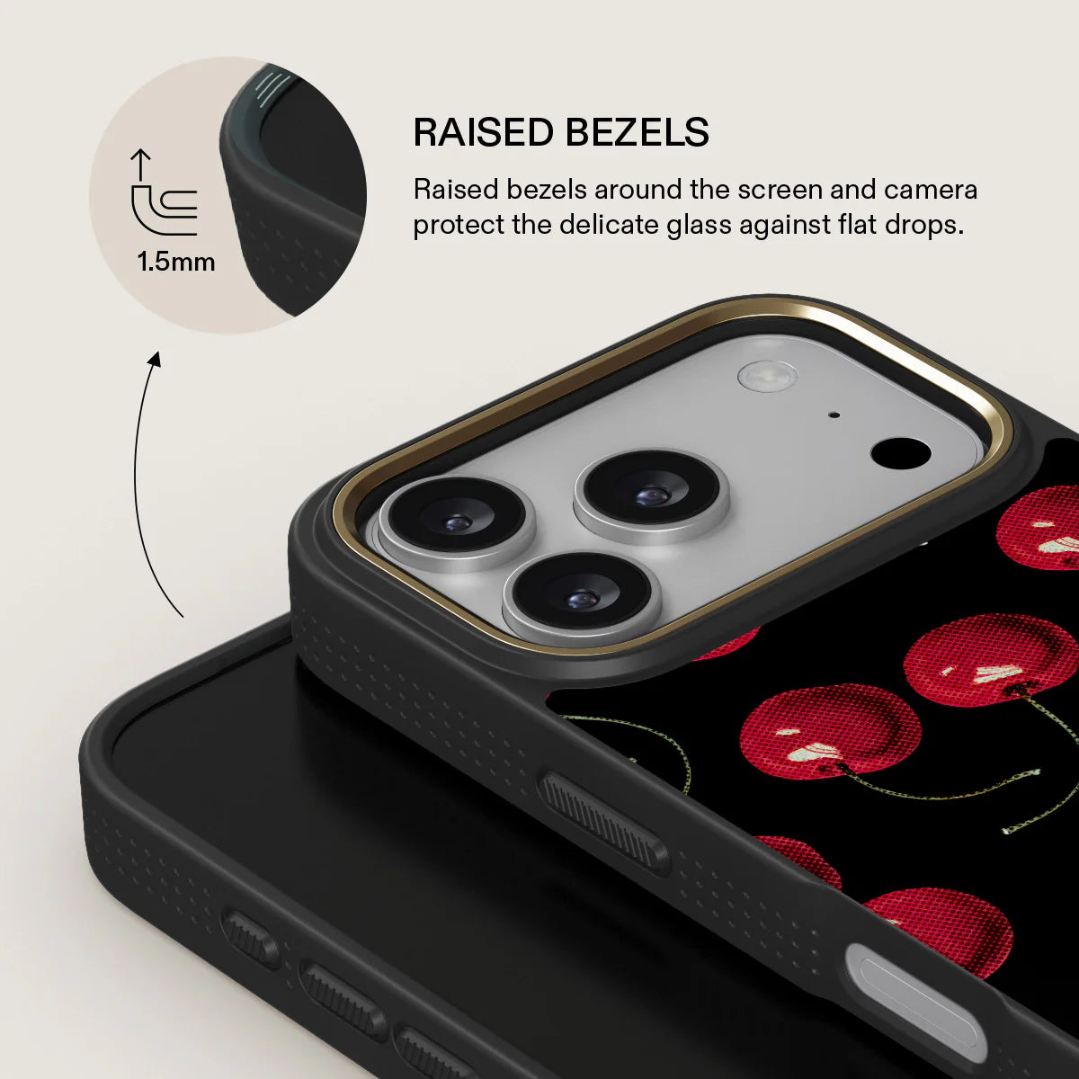 BURGA ELITE DARK | CHERRYBOMB - כיסוי אופנתי לאייפון 17 פרו