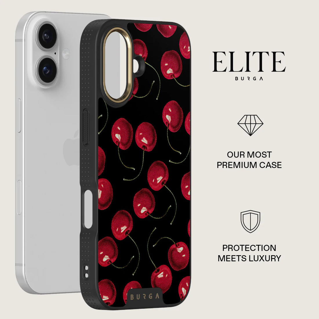 BURGA ELITE DARK | CHERRYBOMB - כיסוי אופנתי לאייפון 17