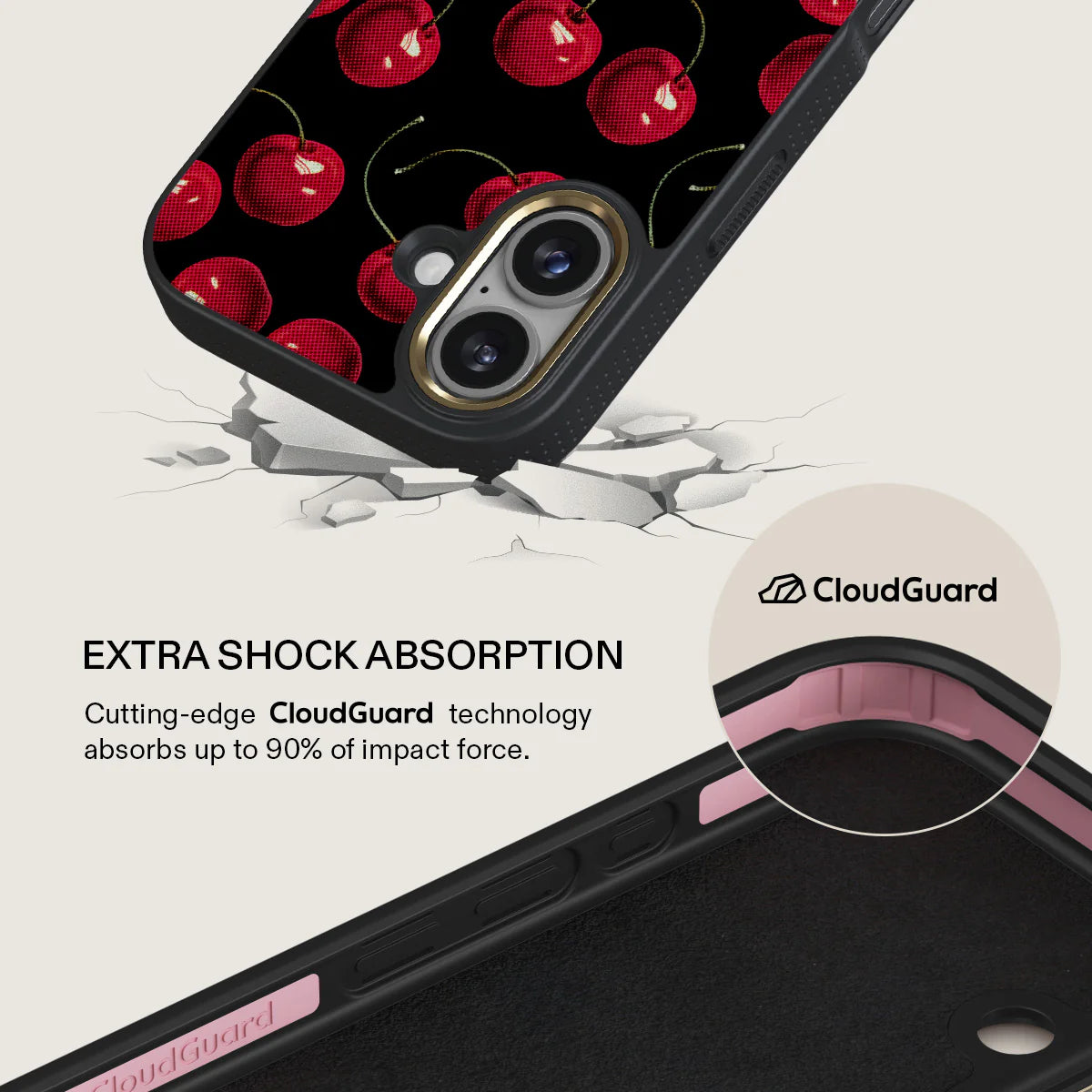 BURGA ELITE DARK | CHERRYBOMB - כיסוי אופנתי לאייפון 17