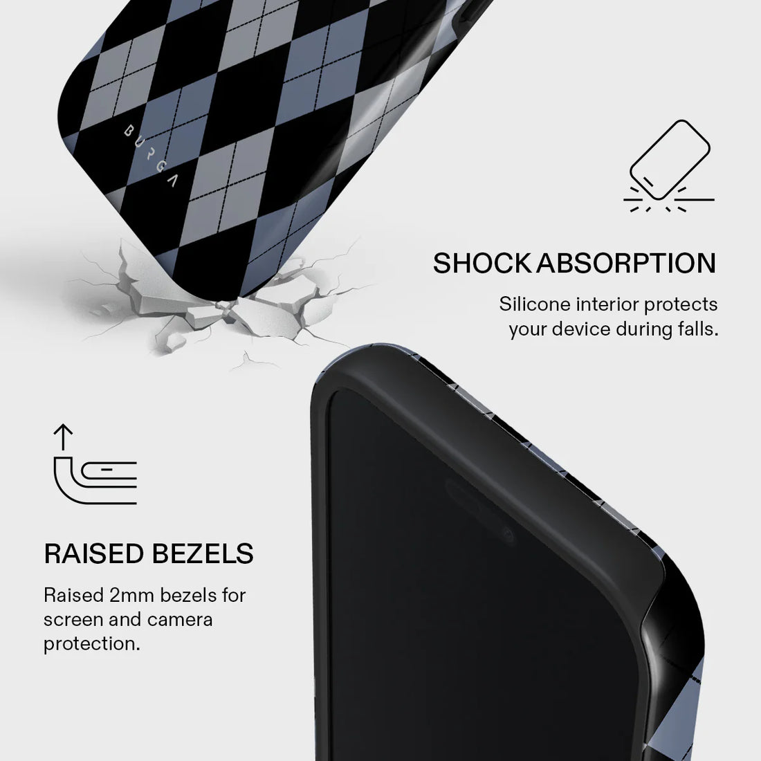 BURGA TOUGH | TROUBLE - כיסוי אופנתי לאייפון 17 פרו מקס