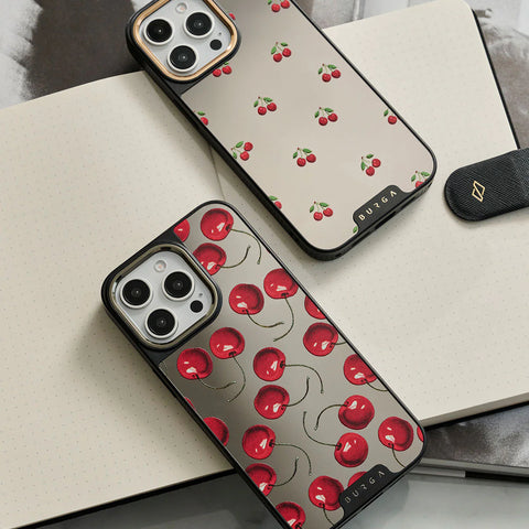 BURGA MIRROR | CHERRYBOMB - כיסוי מראה אופנתי לאייפון 16 פרו מקס תומך Magsafe