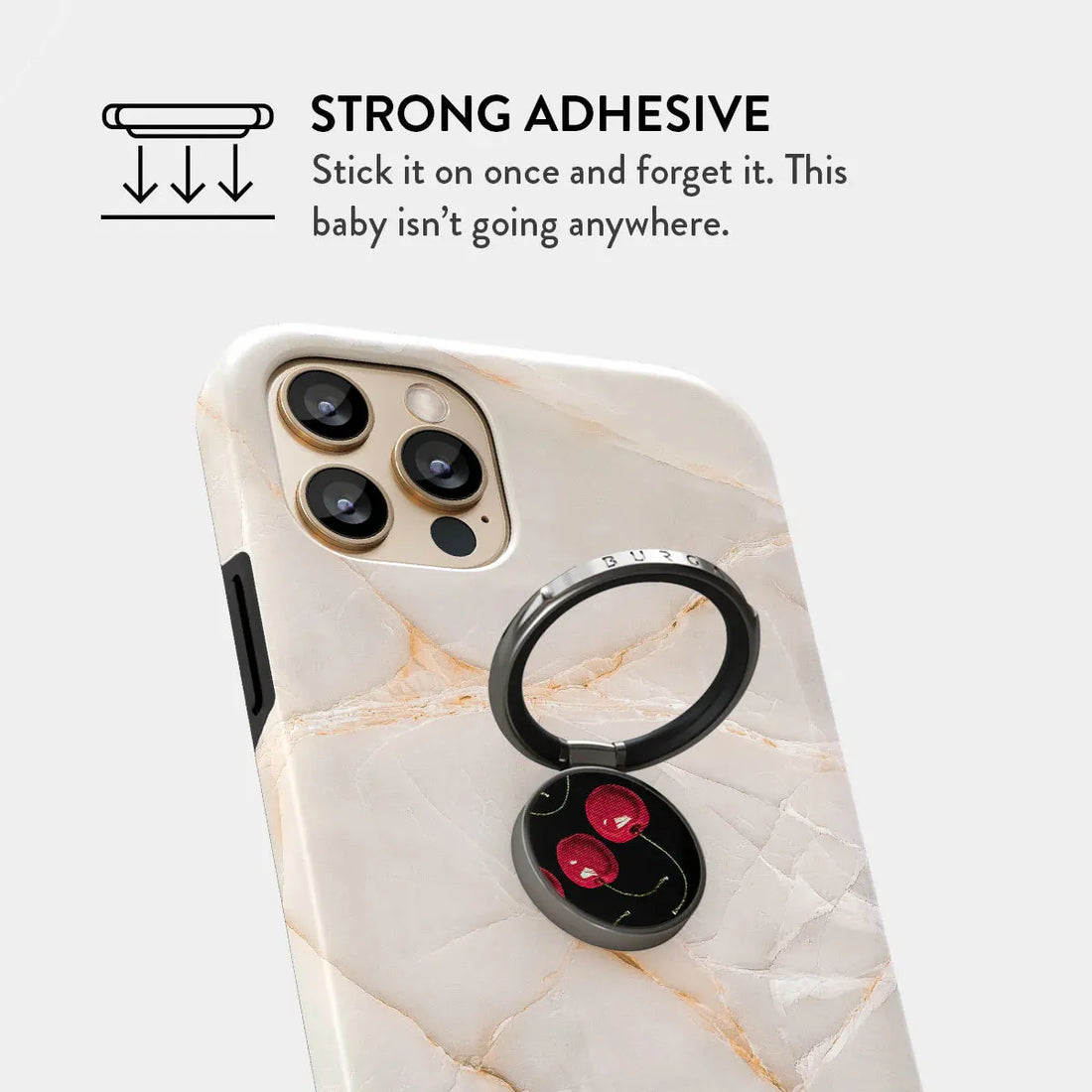 BURGA RING HOLDER | CHERRY BOMB - תופסן לאצבע מתכוונן אופנתי