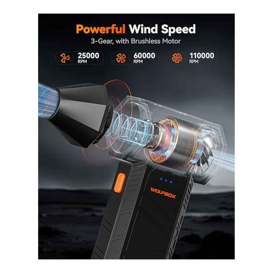 שואב אבק אוויר דחוס MF50 של WOLFBOX - 110000